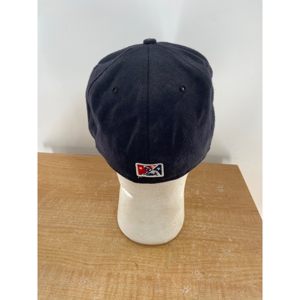 New Era 59FIFTY Modesto Nuts MiLB Fitted Hat Navy Blue 6 7/8 Baseball Cap - Picture 3 of 5